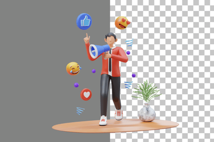 Preview: Megaphone Marketing 3D Illustration