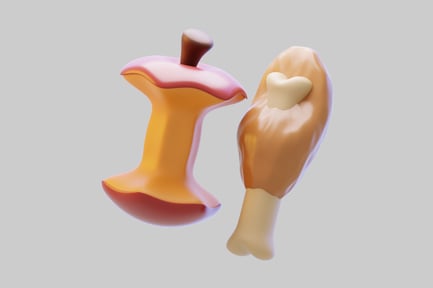 Preview: Low-poly food leftovers
