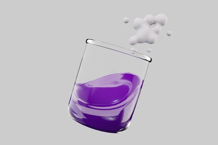 Preview: Beaker with purple liquid and droplet