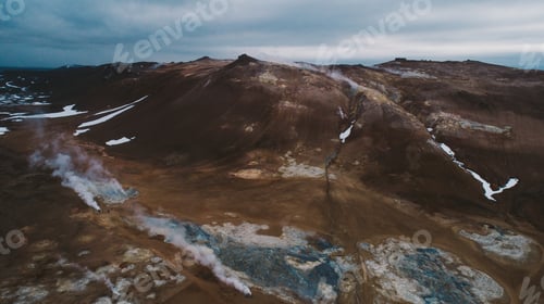 Preview: Icelandic panoramas, aerial view on the lands