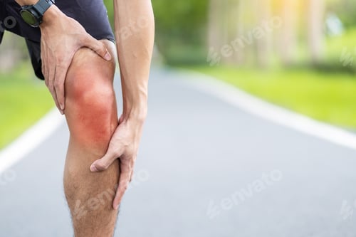 Preview: Young adult male with muscle pain during running