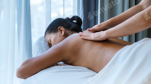 Preview: Thai women getting a massage, women get Thai massage in a luxury hotel