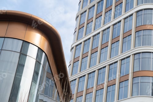 Preview: Modern architectural design with glass and metal.