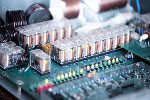 Preview: Large green microcircuit and luminous panels