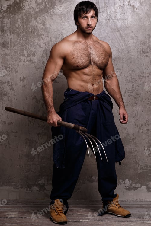 Preview: Guy with pitchfork