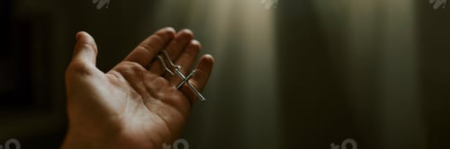 Preview: Header of Unrecognizable Male Hand with Silver