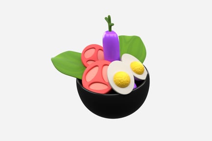 Preview: Healthy Bowl 3D Illustration