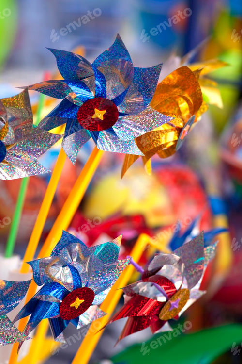 Preview: Colorful plastic weathervanes