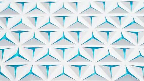 Preview: Abstract geometric background. Triangles cut out in paper. White and blue color.