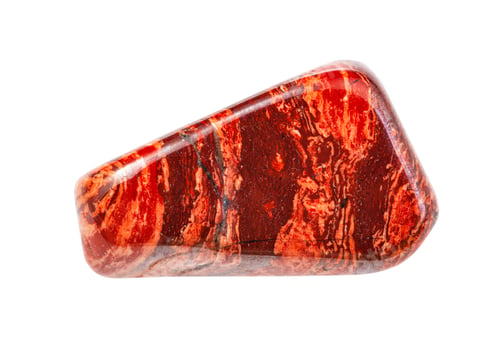 Preview: red brecciated jasper gem stone isolated on white