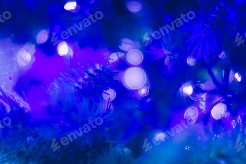 Preview: Nature Pattern- Light Bokeh Background. Celebratory Mood Magic Effect. Decorations Holiday- Design