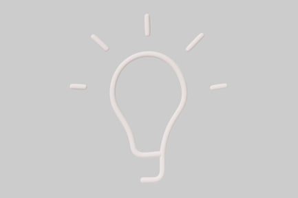 Preview: White lightbulb with radiating shapes.