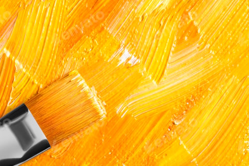Preview: Painting beautiful strokes of colorful oil paints, top view