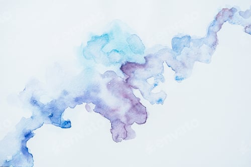 Preview: Abstract Watercolor Art Painting on White Background