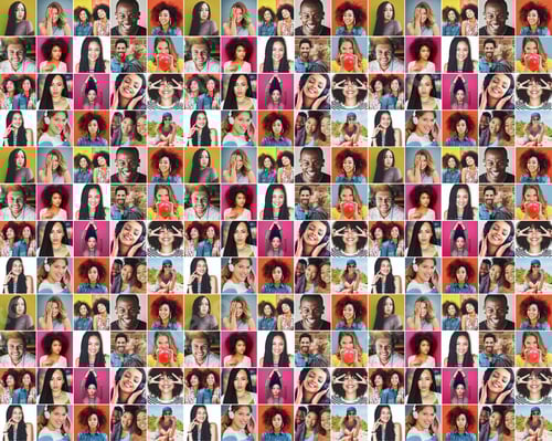 Preview: Life is filled with beauty. Composite image of a diverse group of smiling people.