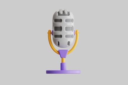 Preview: Stylized microphone with a distinctive design