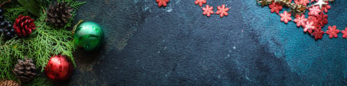 Preview: Christmas Background New Year Toys Card Or Picture Spruce And Golden Tinsel Lights And Festive