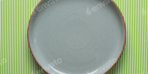 Preview: Gray dish mockup on green background