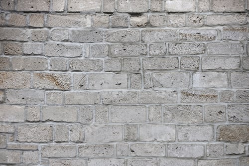 Preview: Very old brick stone wall of castle or fortress of 18th century