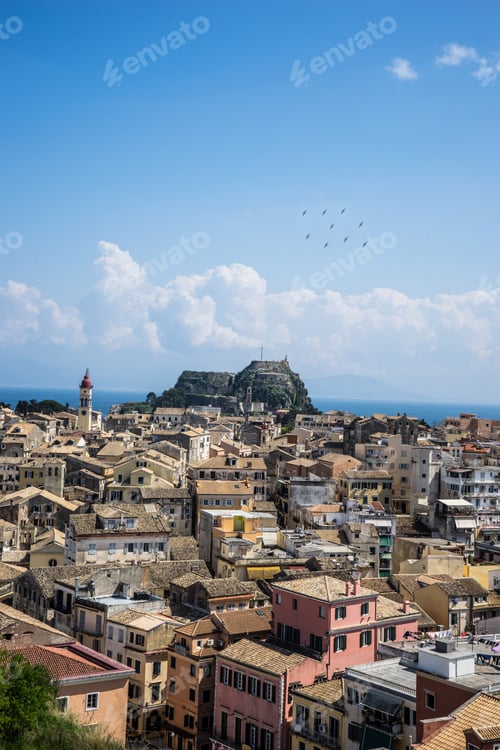 Preview: View of the historic center of Corfu town, Greece