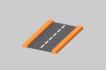 Preview: Cartoon city road section asset