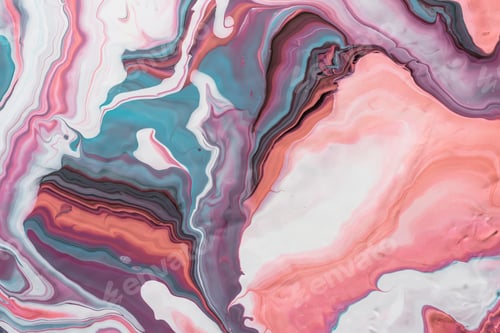 Preview: Fluid Art. White pastel coral waves and curls