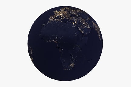 Preview: Earth Globe with Coastal Urban Illumination