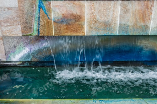 Preview: A Macro Shot Of A Colorful Fountain In West Seattle, Washington.