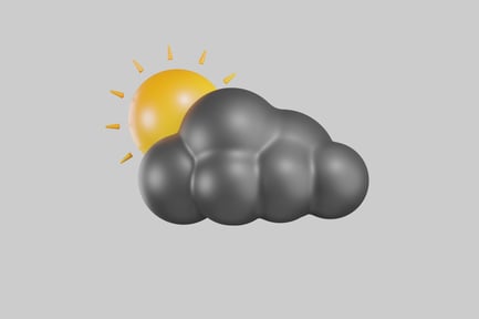 Preview: Sun and storm cloud icon