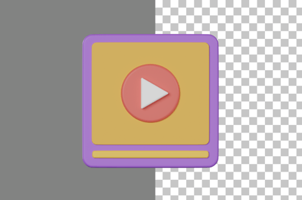 Preview: Video Player 3D Icon