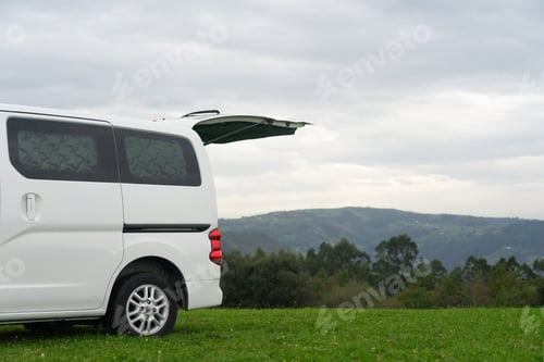 Preview: Camper van in a natural environment