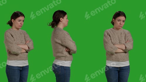 Preview: Depressed frustrated person acting sad and displeased
