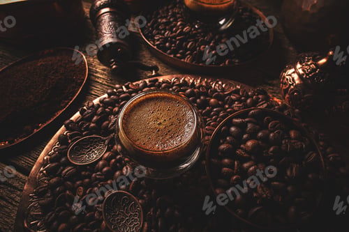 Preview: Espresso in a cup of double-sided glass