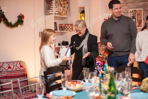 Preview: Happy little girl about her present