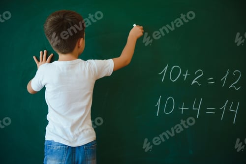 Preview: portrait of a schoolboy at the Board