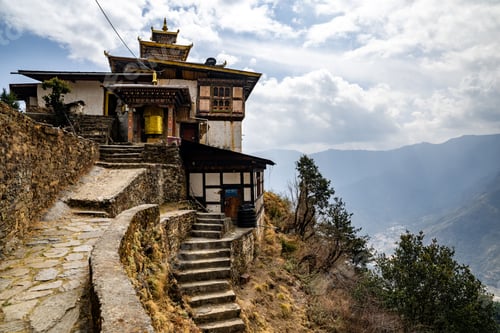 Preview: Traditional Bhutanese Monastery with Scenic View