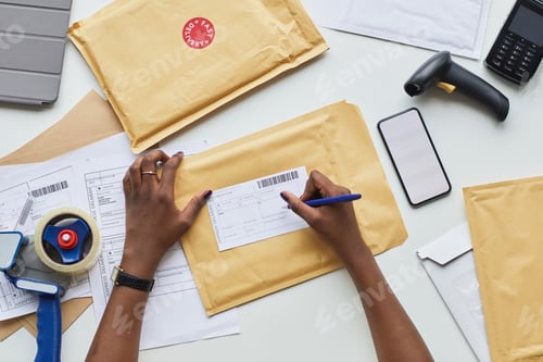 Preview: Worker Shipping Orders Close Up