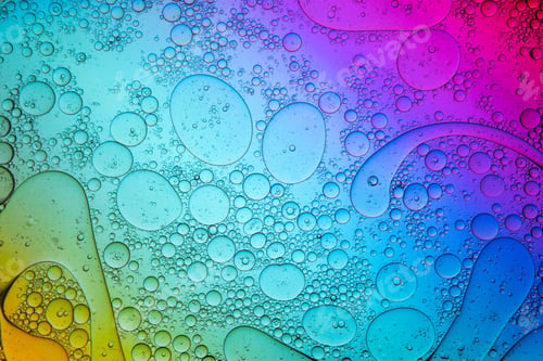Preview: Wet gradient multicolored background with spilled oil as abstract pattern