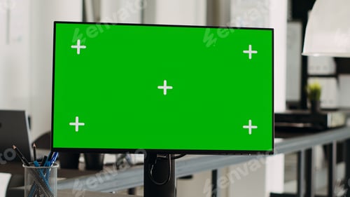 Preview: Greenscreen computer display on desktop