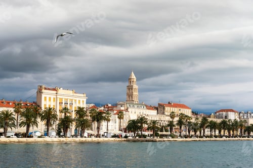 Preview: Waterfront of Split city on a sunny day. Croatia.