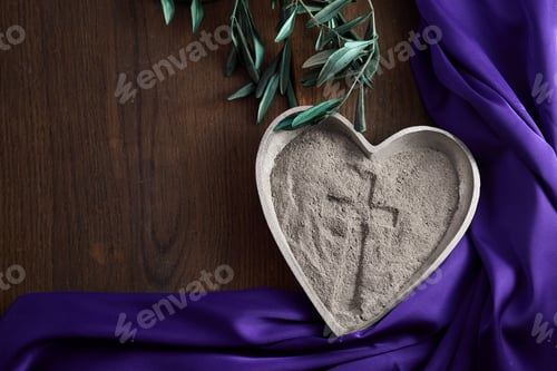 Preview: Ash Wednesday. Ash Cross and Olive Branches