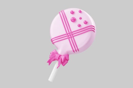 Preview: Celebration lollipop with pink bow