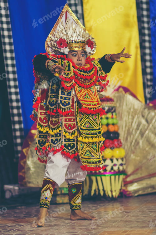 Preview: Balinese dancing, traditional dance and clothing, Kecamatan Buleleng, Bali, Indonesia