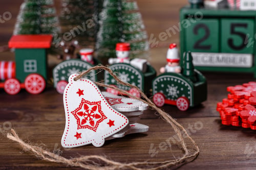 Preview: Christmas elements of decorations for decorating the New Year tree
