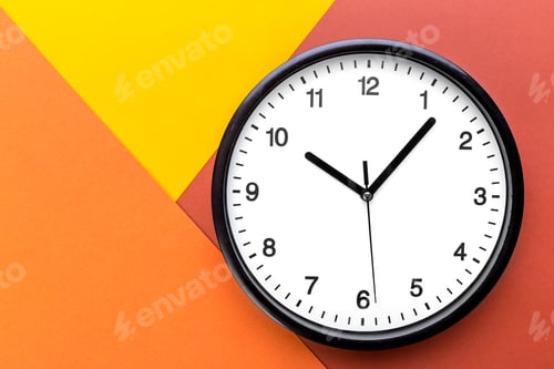 Preview: Wall Clock on color background