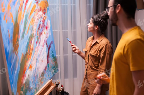Preview: Colorful large painting