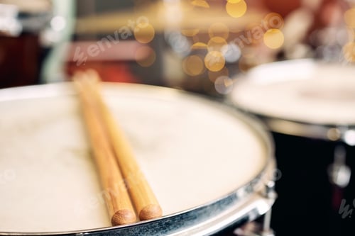 Preview: Did you touch my drum set. Closeup shot of a drum set.