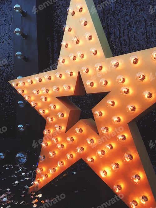 Preview: Big star with lamps for party decoration