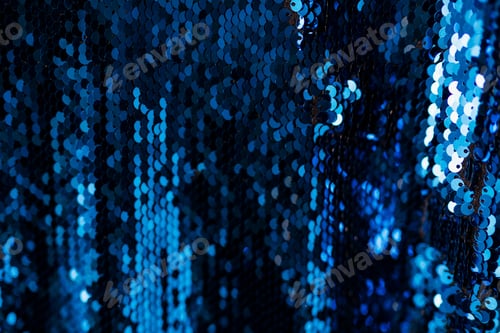 Preview: Blue shiny sequin cloth background
