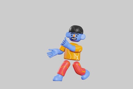 Preview: Quirky bobblehead character